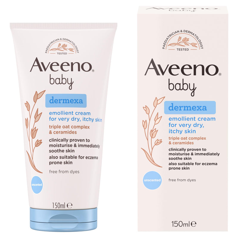 Aveeno Baby Dermexa emollient cream 150ml, imported from the UK