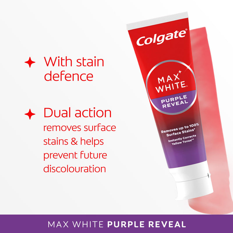 Colgate Purple Reveal toothpaste 125ml, UK version