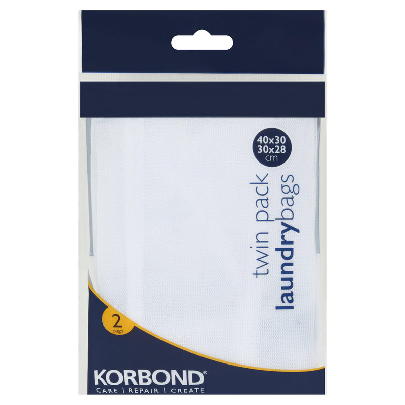 Korbond laundry bags twin pack 2 sizes, imported from the UK
