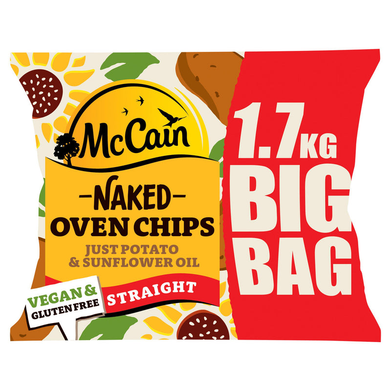 McCain straight cut oven chips 1.7kg (British brand)