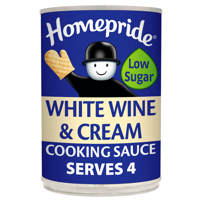 Homepride white wine cream cooking sauce 400g (British brand)