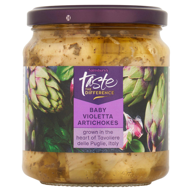 Sainsbury's Baby Violetta artichokes in oil 280g, imported from the UK