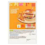 Sainsbury's halloumi quarter pounder burgers 228g, imported from the UK