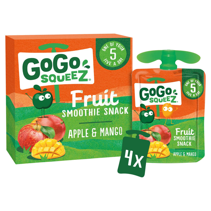 GoGo Squeez Apple Mango smoothie 4x90g, UK version