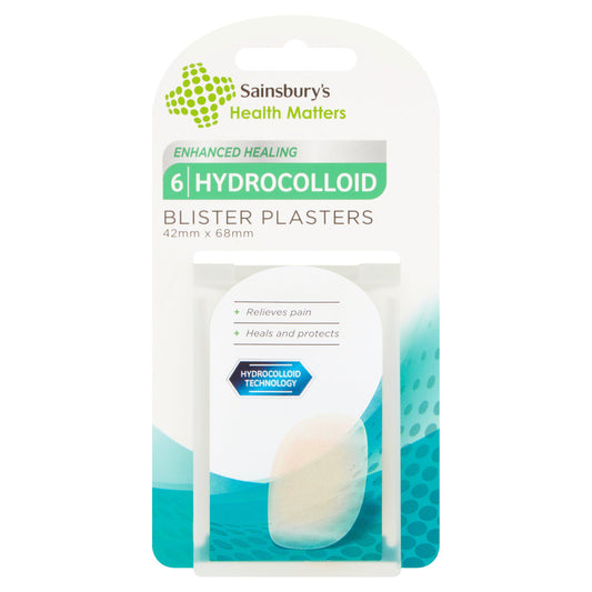 Sainsbury's Health Matters Hydrocolloid Blister Plasters x6
