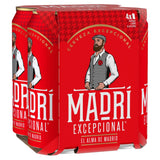 Sainsburys Madrí Excepcional Premium Lager Beer 4x440ml- Buy online at McGrocer