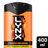 Sainsburys Lynx Peach Infusion Fine Fragrance Shower Gel Body Wash for Men 400ml- Buy online at McGrocer
