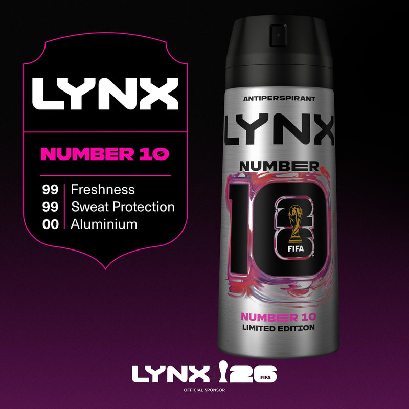 Lynx Number 10 antiperspirant 150ml FIFA edition - British product