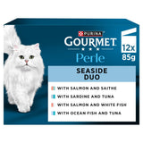 Sainsburys Gourmet Perle Seaside Duo in Gravy Wet Cat Food 12 x 85g- Buy online at McGrocer