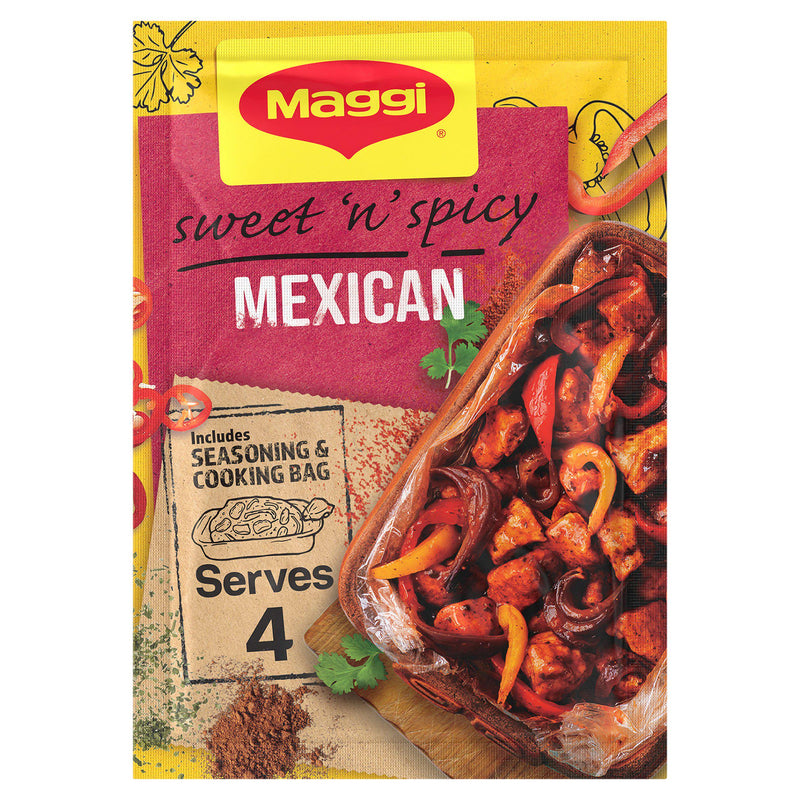 Maggi sweet and spicy Mexican chicken recipe mix 38g, UK version