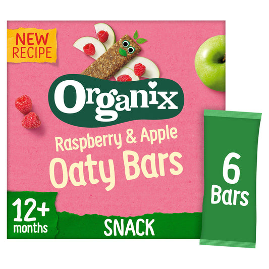 Organix Raspberry & Apple Soft Oaty Bars 12+ Months 6x23g GOODS Sainsburys   