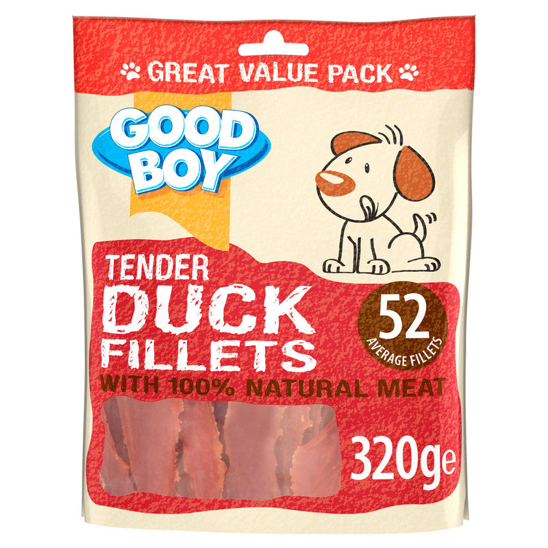 Good Boy duck fillet dog treats 320g, UK version