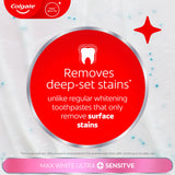Colgate toothpaste Max White Ultra Plus Sensitive 75ml, imported from the UK