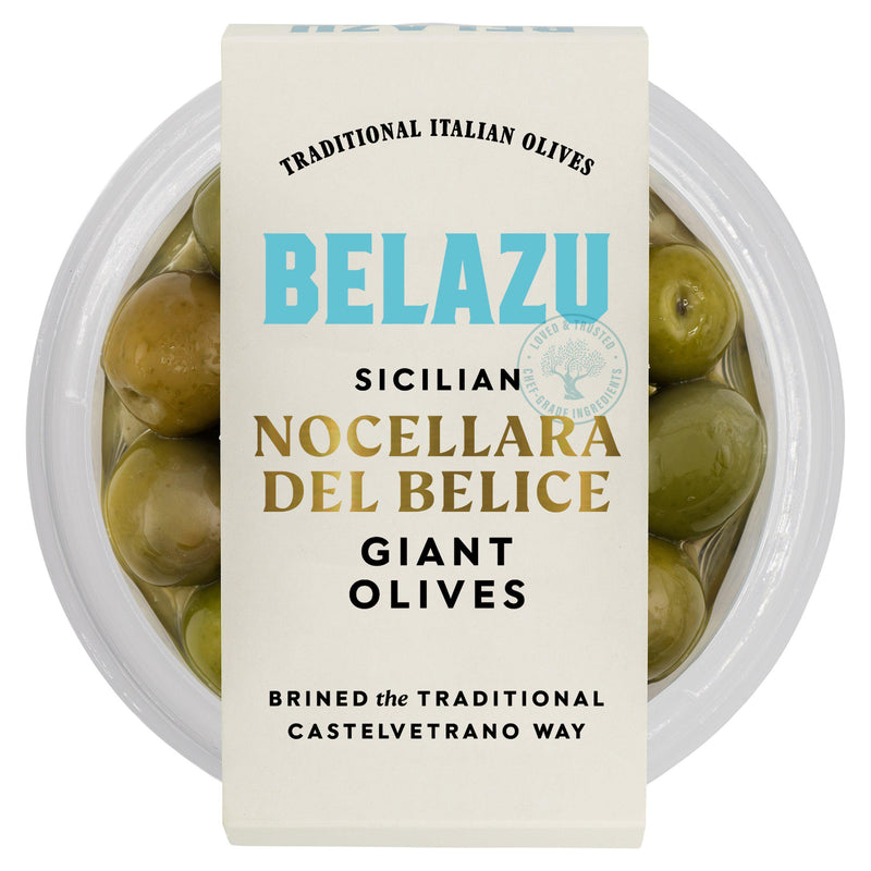 Belazu giant Nocellara olives 320g (British brand)