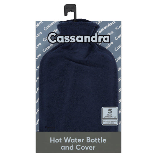 Cassandra Plain Fleece Hot Water Bottle & Cover Set GOODS Sainsburys   