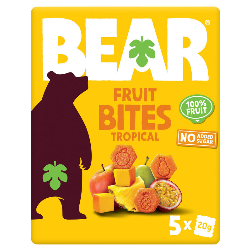 BEAR fruit bites Tropical 5x20g - British product