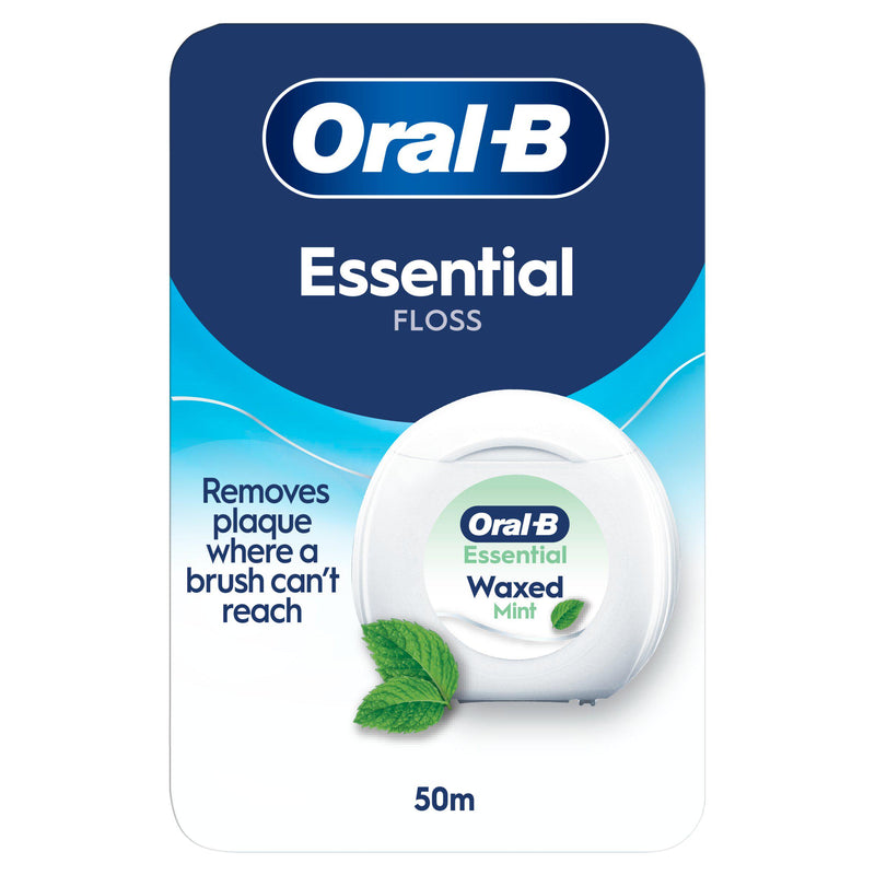 Oral-B Essential Waxed Regular Mint Dental Floss 50m, UK version