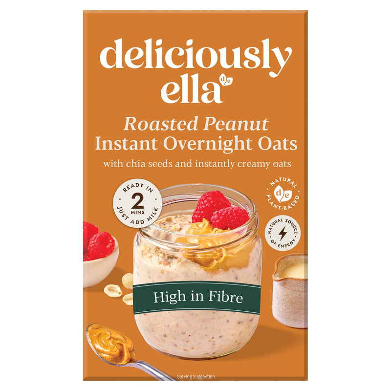 Deliciously Ella Peanut Instant Oats 360g, imported from the UK