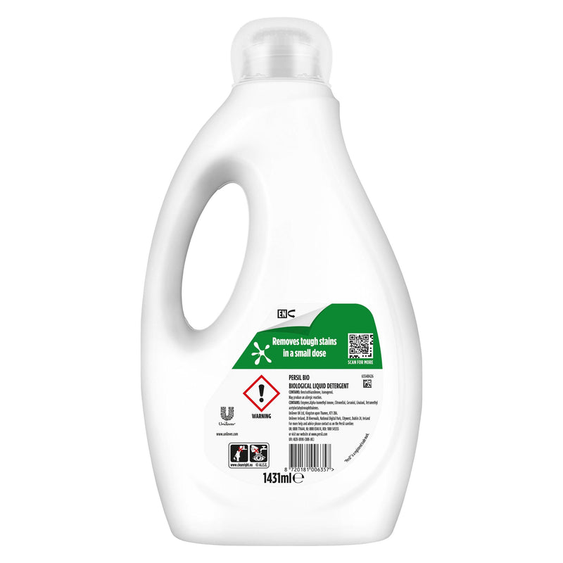 Persil Bio laundry liquid detergent 1.43L, UK version
