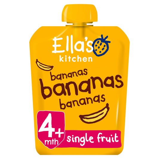 Ella's Kitchen Organic Bananas Bananas Bananas First Tastes Baby Food Pouch 4+ Months 70g GOODS Sainsburys   