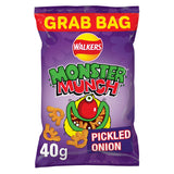 Walkers Monster Munch pickled onion crisps 40g, imported from the UK