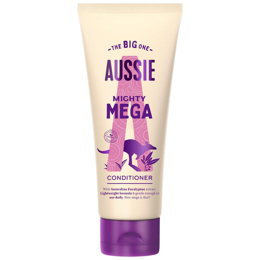 Aussie Mighty Mega Conditioner Vegan Lightweight & Gentle For Soft & Shiny Hair 350ml GOODS Sainsburys   