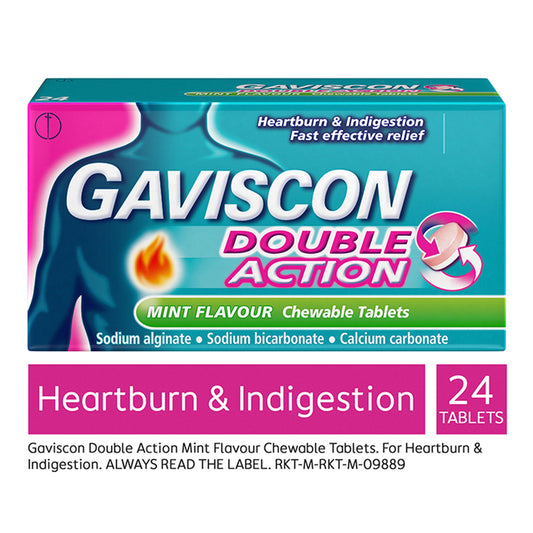 Gaviscon Double Action Heartburn & Indigestion Mint Tablets x24 GOODS Sainsburys   