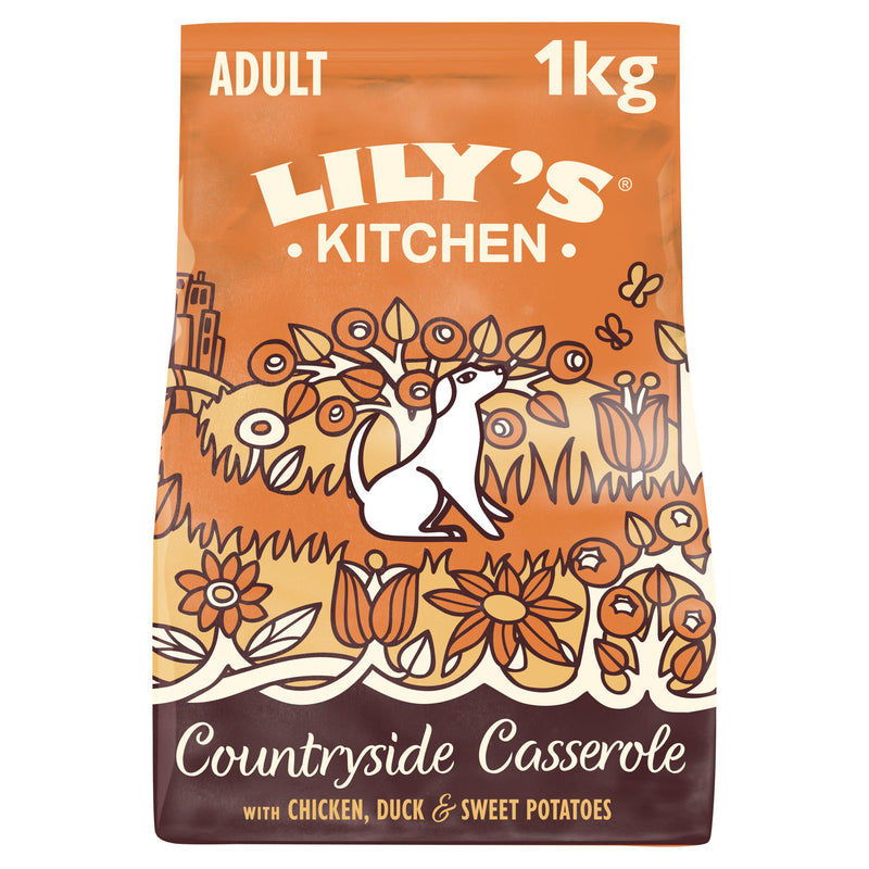 Lily's Kitchen dry dog food Chicken & Duck Casserole 1kg (British brand)