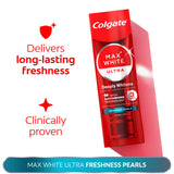 Colgate Max White Ultra Freshness Pearls toothpaste 75ml, imported from the UK