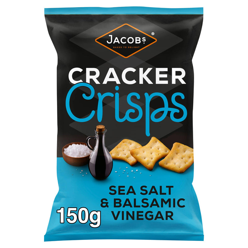 Jacob's Cracker Crisps Salt & Balsamic 150g sharing bag - British product