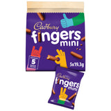 Cadbury Chocolate Mini Fingers Biscuits pack 5x19.3g