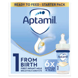 Sainsburys Aptamil First Infant Milk Formula Ready to Feed Starter Pack 6x70ml- Buy online at McGrocer