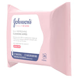 Johnson's Refreshing facial wipes 25-pack, UK version