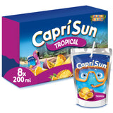 Sainsburys Capri-Sun Tropical Fruit Juice Drink Kids Pack 8 x 200ml- Buy online at McGrocer