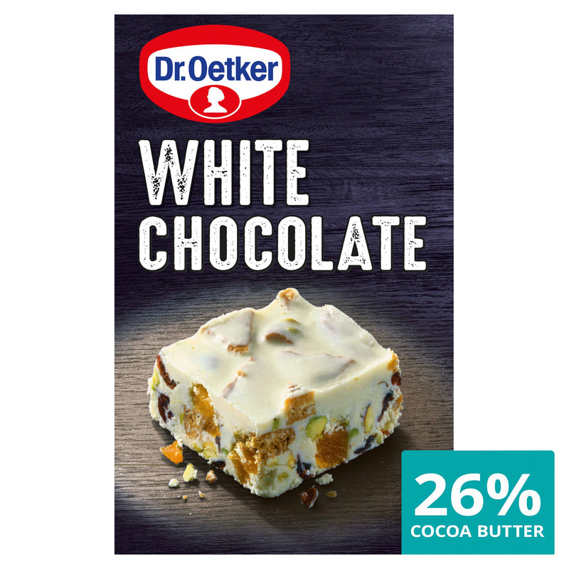 Dr Oetker white cooking chocolate 100g, UK version