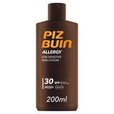 Sainsburys Piz Buin Allergy Sun Sensitive Skin Lotion SPF30 Moisturiser 200ml- Buy online at McGrocer