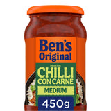 Sainsburys Bens Original Medium Chilli Con Carne Sauce 450g- Buy online at McGrocer
