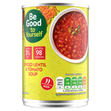 Sainsbury's tomato and spicy lentil soup 400g, UK version