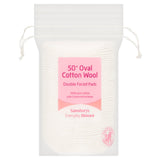 Sainsbury's double faced oval cotton wool pads x50, imported from the UK