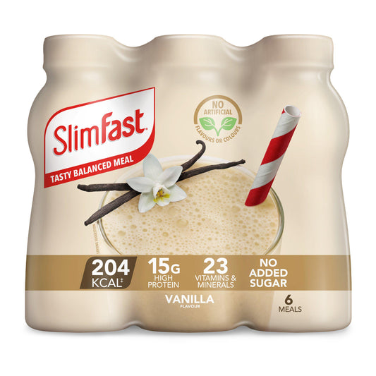 SlimFast Ready to Drink Meal Replacement Shake Vanilla Flavour 6 meals 325ml GOODS Sainsburys   