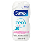 Sainsburys Sanex Zero% Hypoallergenic Baby Bath Foam & Shampoo 450ml- Buy online at McGrocer