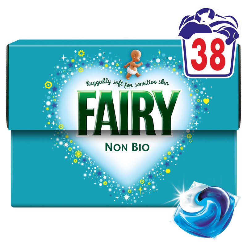 Fairy non bio laundry pods 38 washes (British brand)