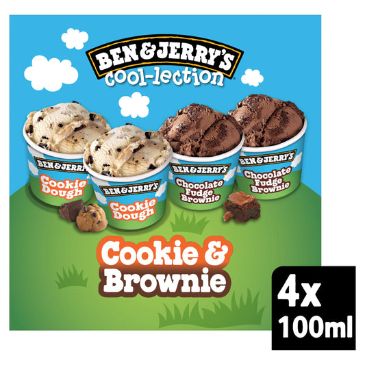 Ben & Jerry's Choc-Dough Cool-lection Ice Cream Mini Cup Multipack 4x100ml