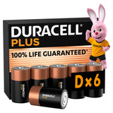 Sainsburys Duracell Plus Alkaline D Batteries, Pack of 6- Buy online at McGrocer