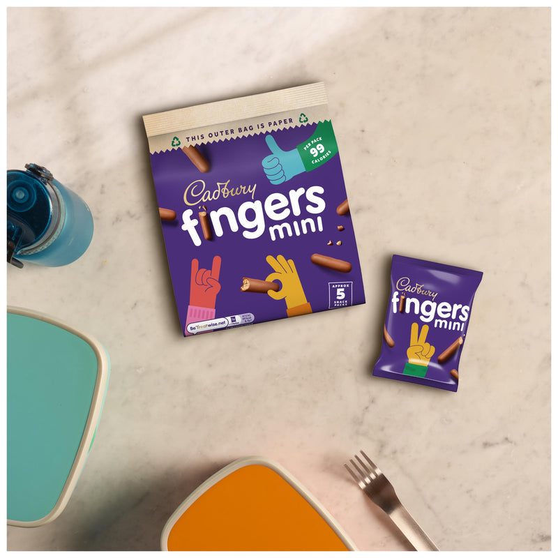 Cadbury Mini Fingers chocolate biscuits multipack 5 x 19.3g - British product