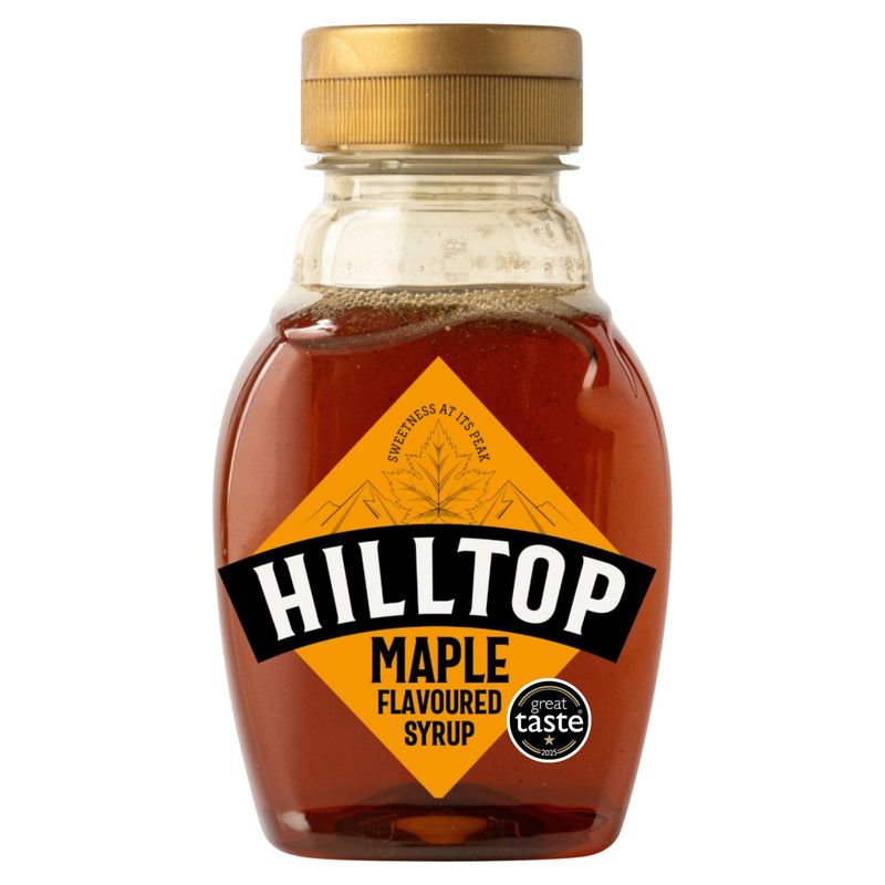 Hilltop Maple Flavoured Syrup 230g, imported from the UK
