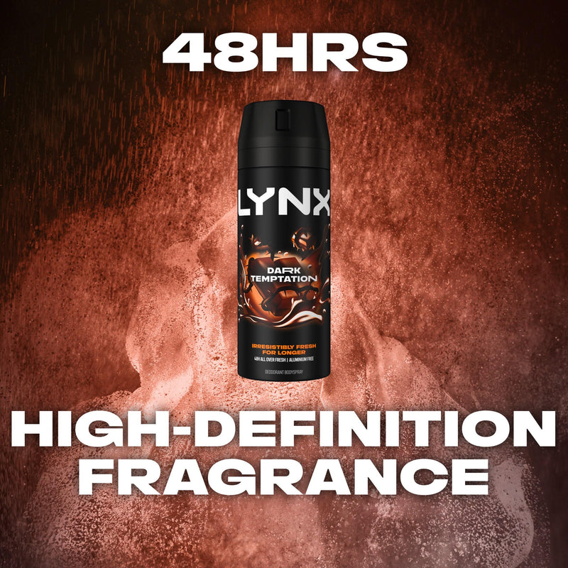 Lynx Dark Temptation deodorant body spray 150ml (British brand)