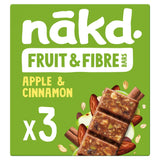 Sainsburys Nakd Apple Cinnamon Fruit & Fibre Bars 3x44g- Buy online at McGrocer
