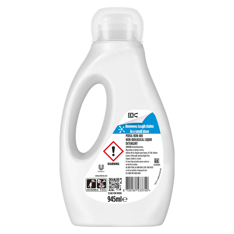 Persil Non Bio laundry liquid detergent 945ml, UK version