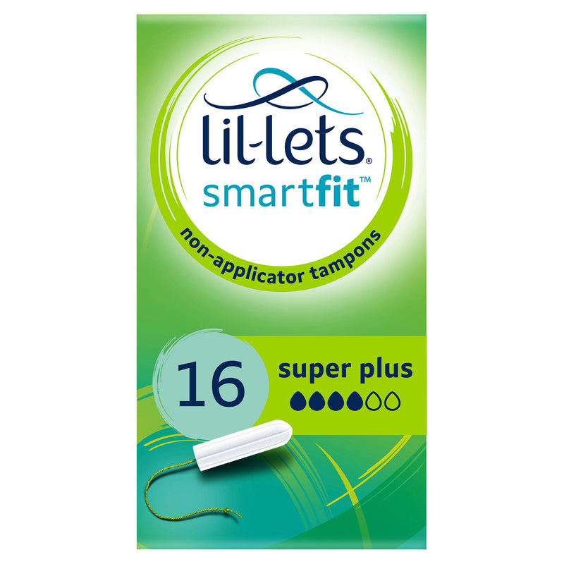 Lil-Lets Non Applicator Tampons Super Plus 16, imported from the UK